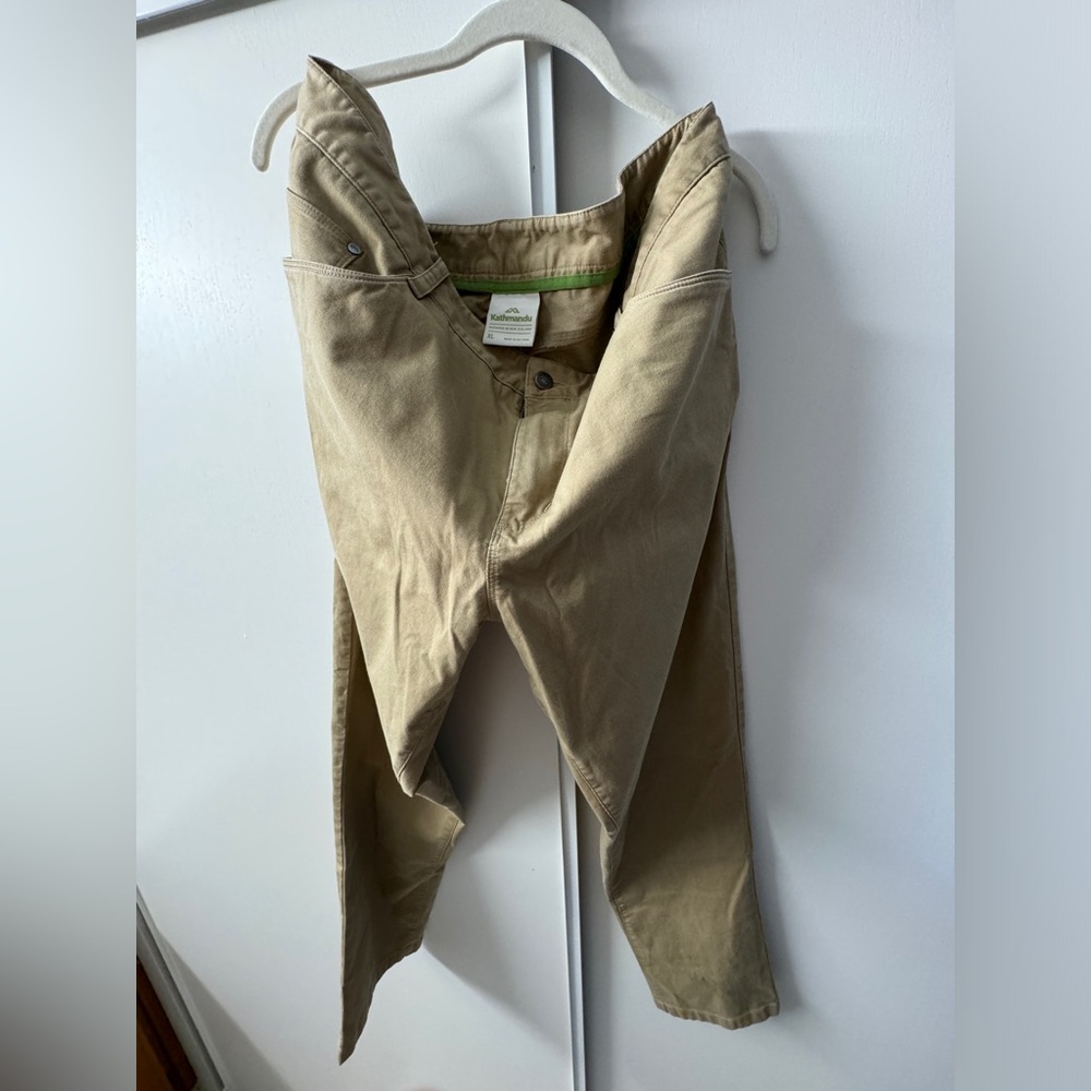 Kathmandu active pants made form wicking material with some stretch.
